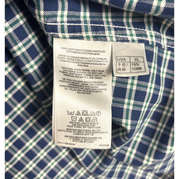 Brooks Brothers Regent Non-Iron Gingham Check Dress Shirt XL - Picture 4 of 5